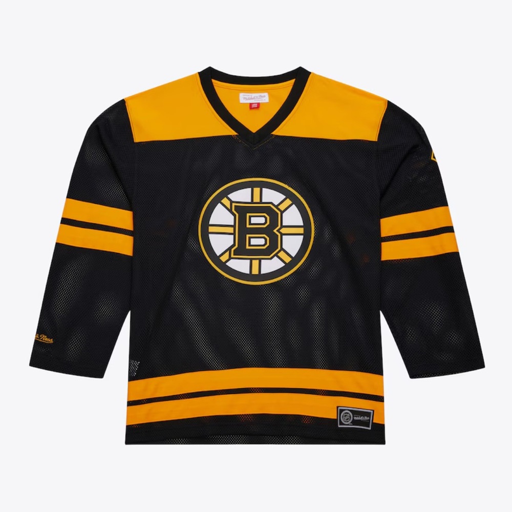 Mitchell & Ness Black and Gold Hockey Jersey